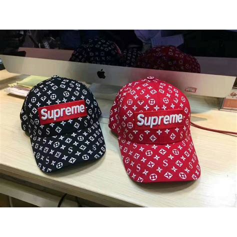 supreme louis vuitton hat red|louis vuitton supreme hat price.